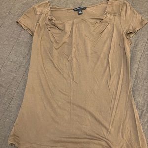 Tan Banana Republic shirt.